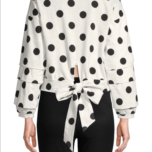 Romeo & Juliet Couture B&WPolk-a-Dot Pullover- NWT - Picture 3 of 7